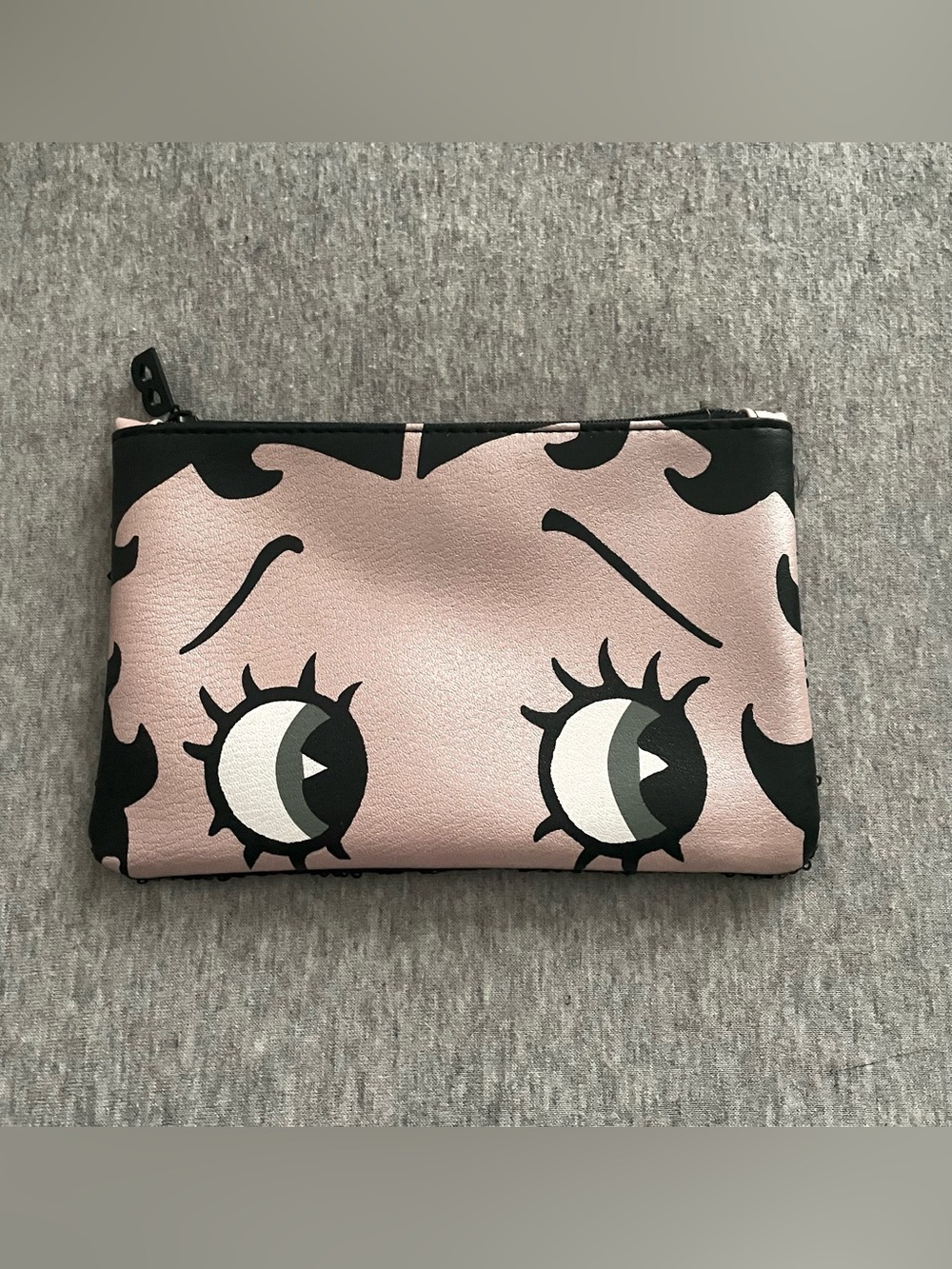 Betty Boop & Ipsy Pink/Black Graphic Zip Pouch